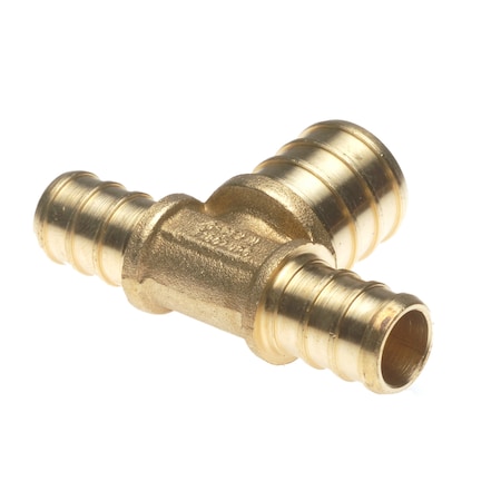 Apollo 1/2 in. x 1/2 in. x 3/4 in. Brass PEX Barb Reducing Tee APXT121234